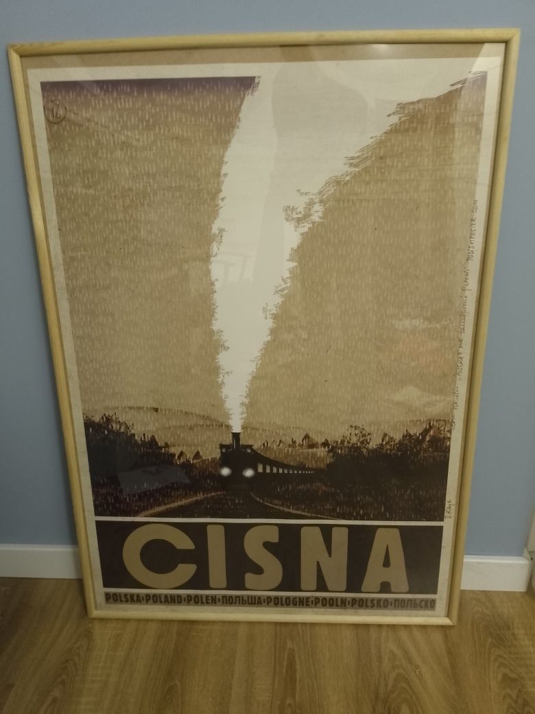 Plakat Ryszard Kaja / Cisna / stan idealny + rama