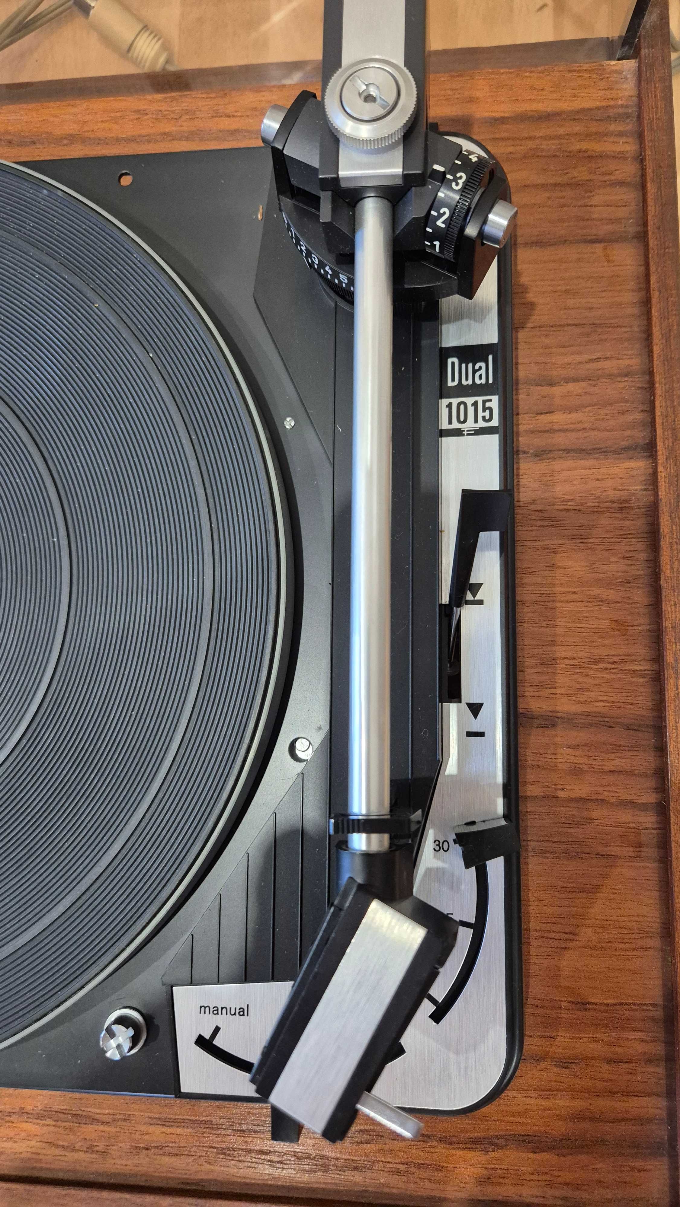 Gramofon DUAL 1015 F (lata '68-'70) drewno vintage retro