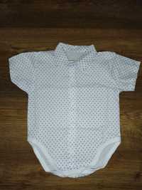 Koszulobody niemowlęce dla chłopca białe w kotwice R.68/74