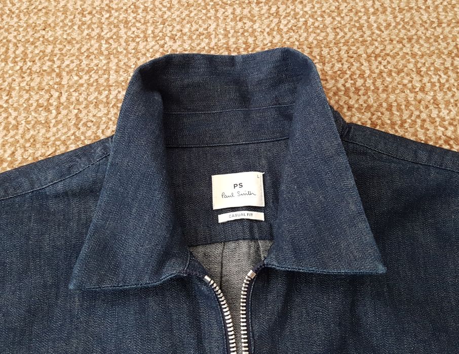 PS by Paul Smith джинсова кофта casual fit lampo zipper оригінал L