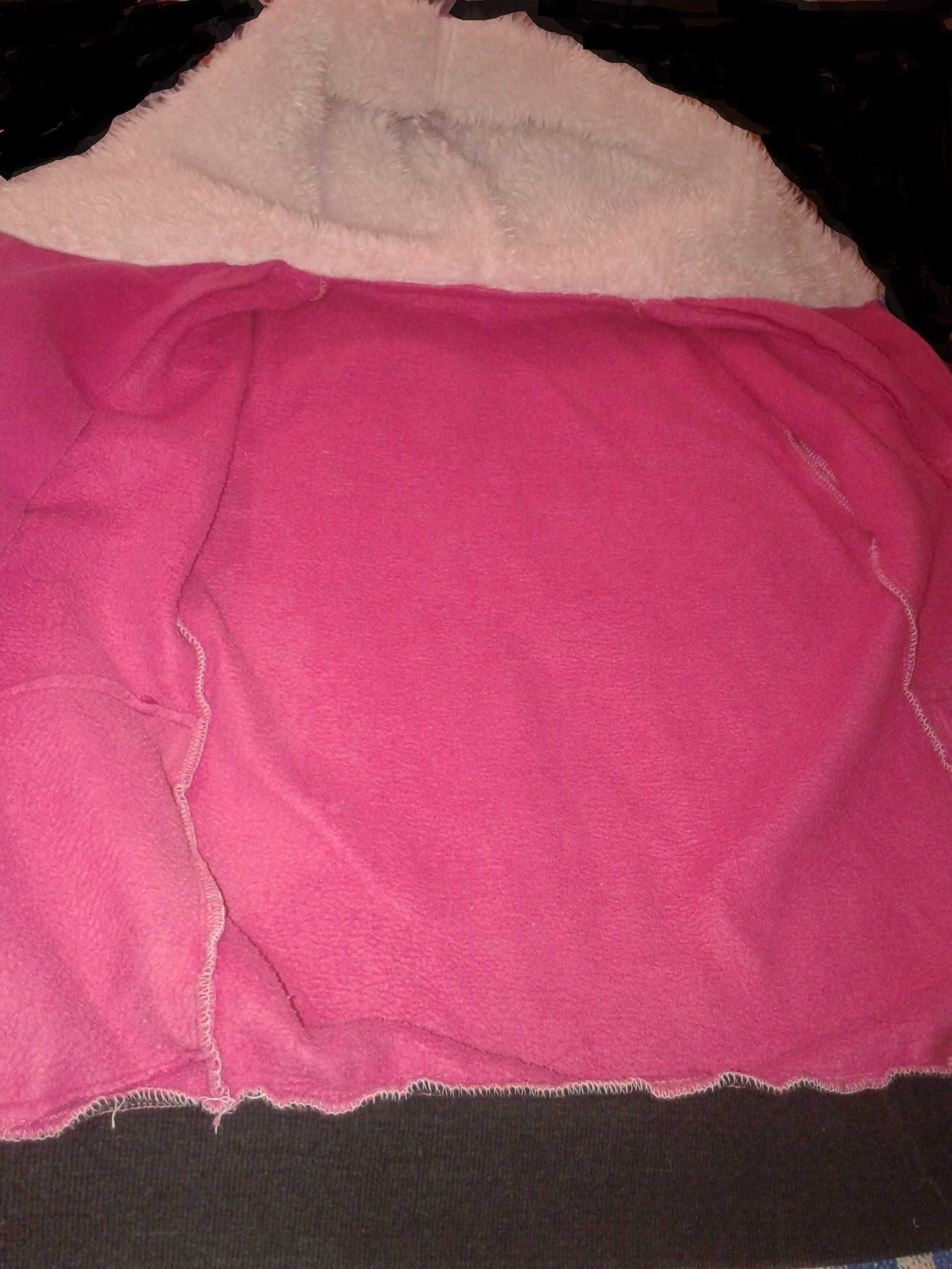 Худи розовая с мехом кофта  толстовка теплая Shanel Chanel