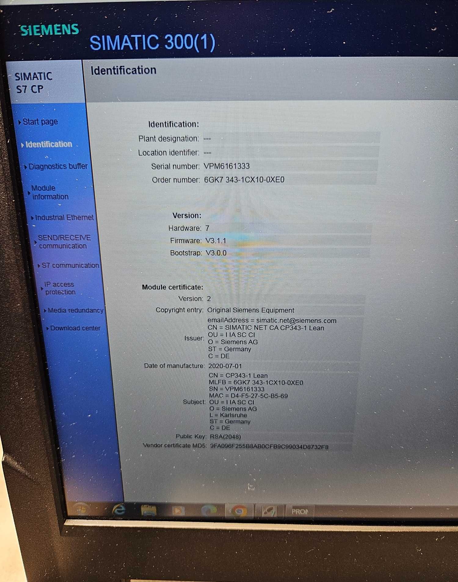Procesor komunikacyjny Siemens Simatic NET CP S7-300.