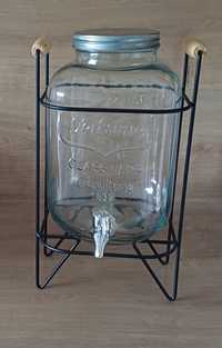 Słoik szklany na wode z kranikiem  5 L