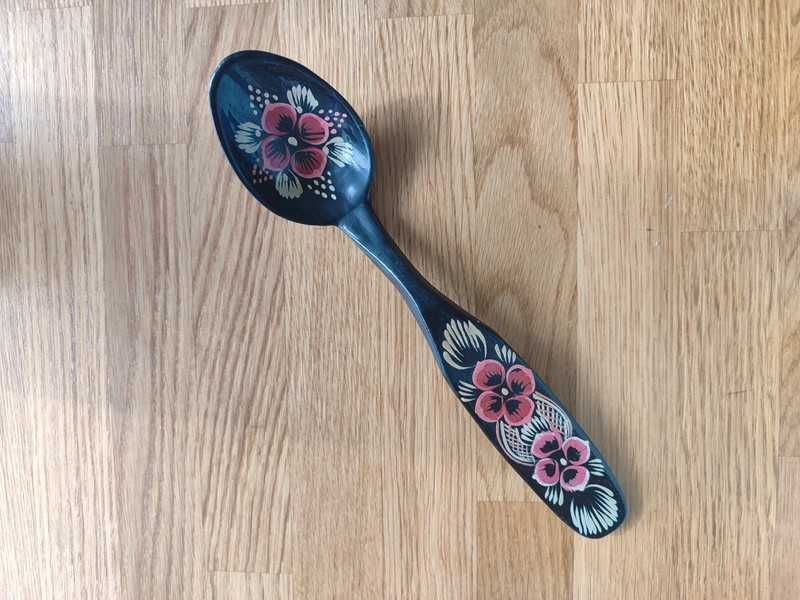 Drewniana łyżka malowana