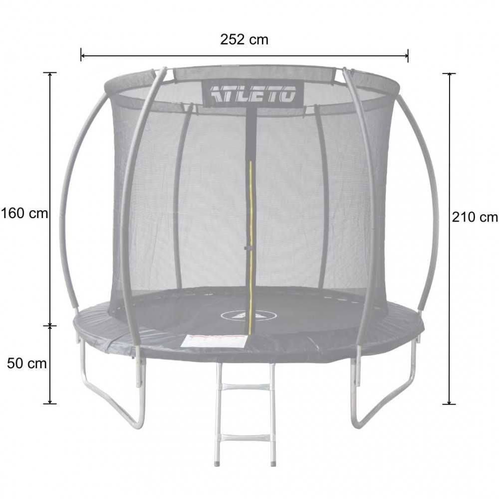 Детский батут с внутренней сеткой Atleto 252 см - 3 цвета