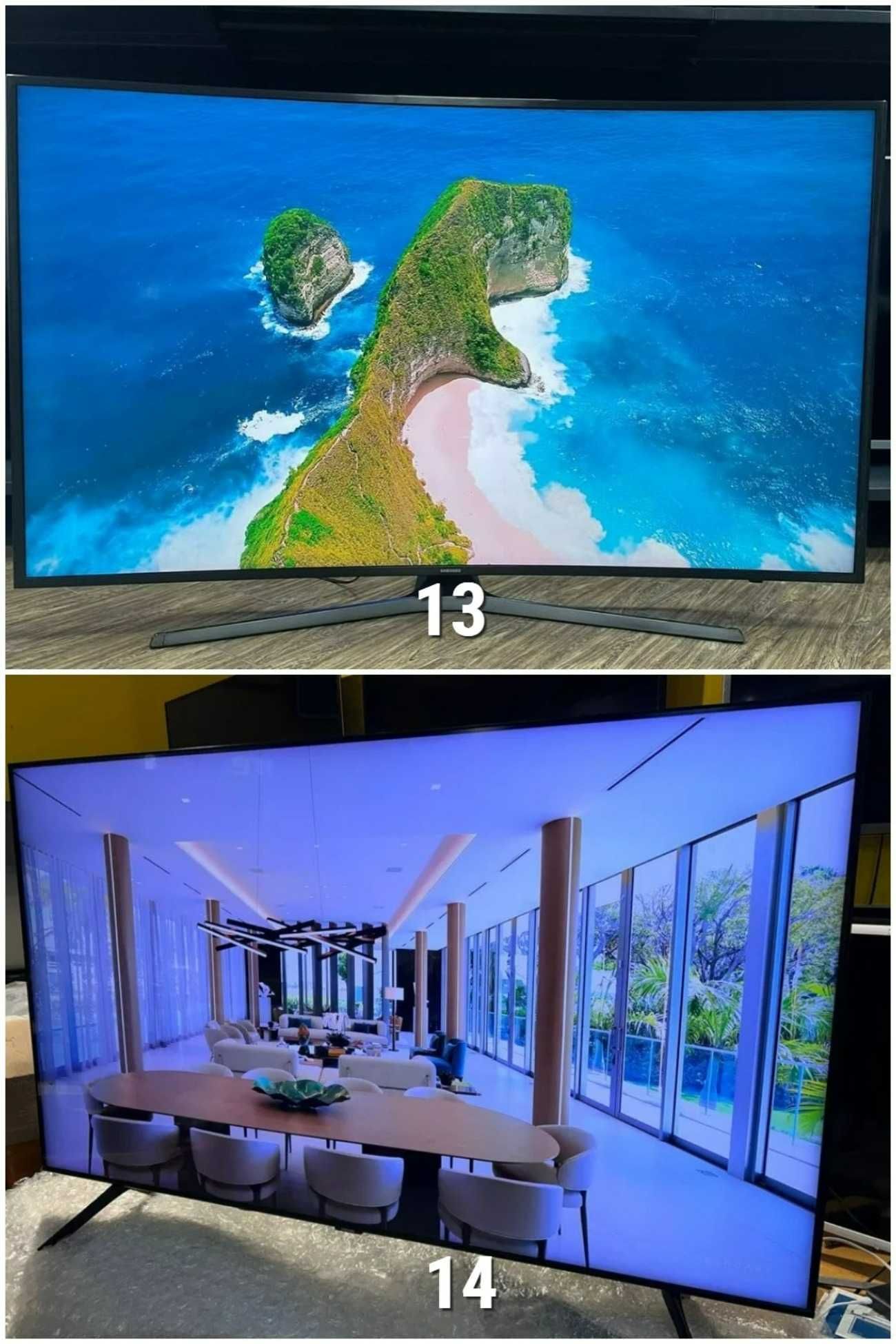 Телевізор SAMSUNG SmartTV WiFi 55" дюйм QLED 4K AirPlay 3D Бу ГАРАНТІЯ
