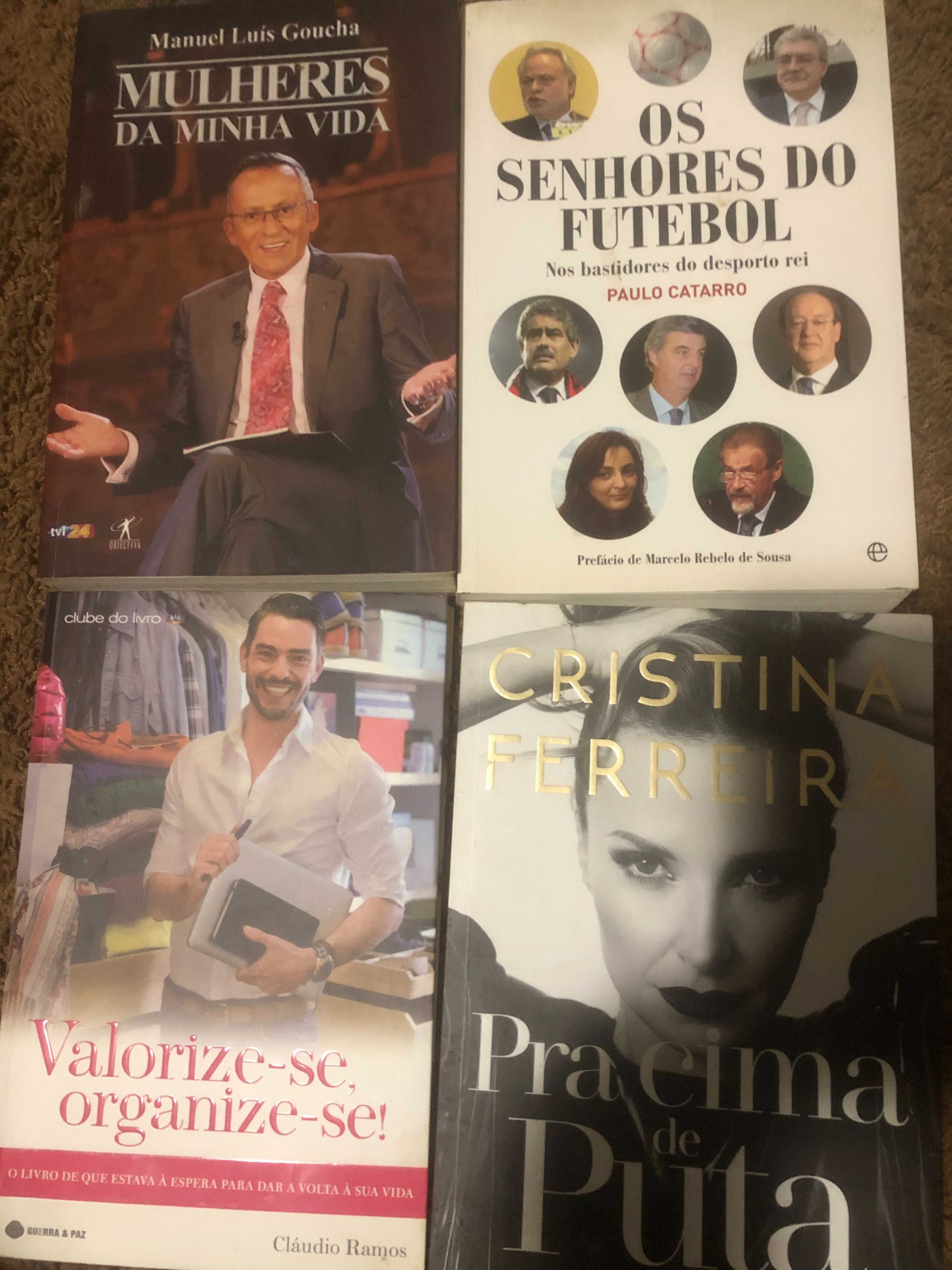 Lote de livros , Goucha, Cristina, Cláudio, etc
