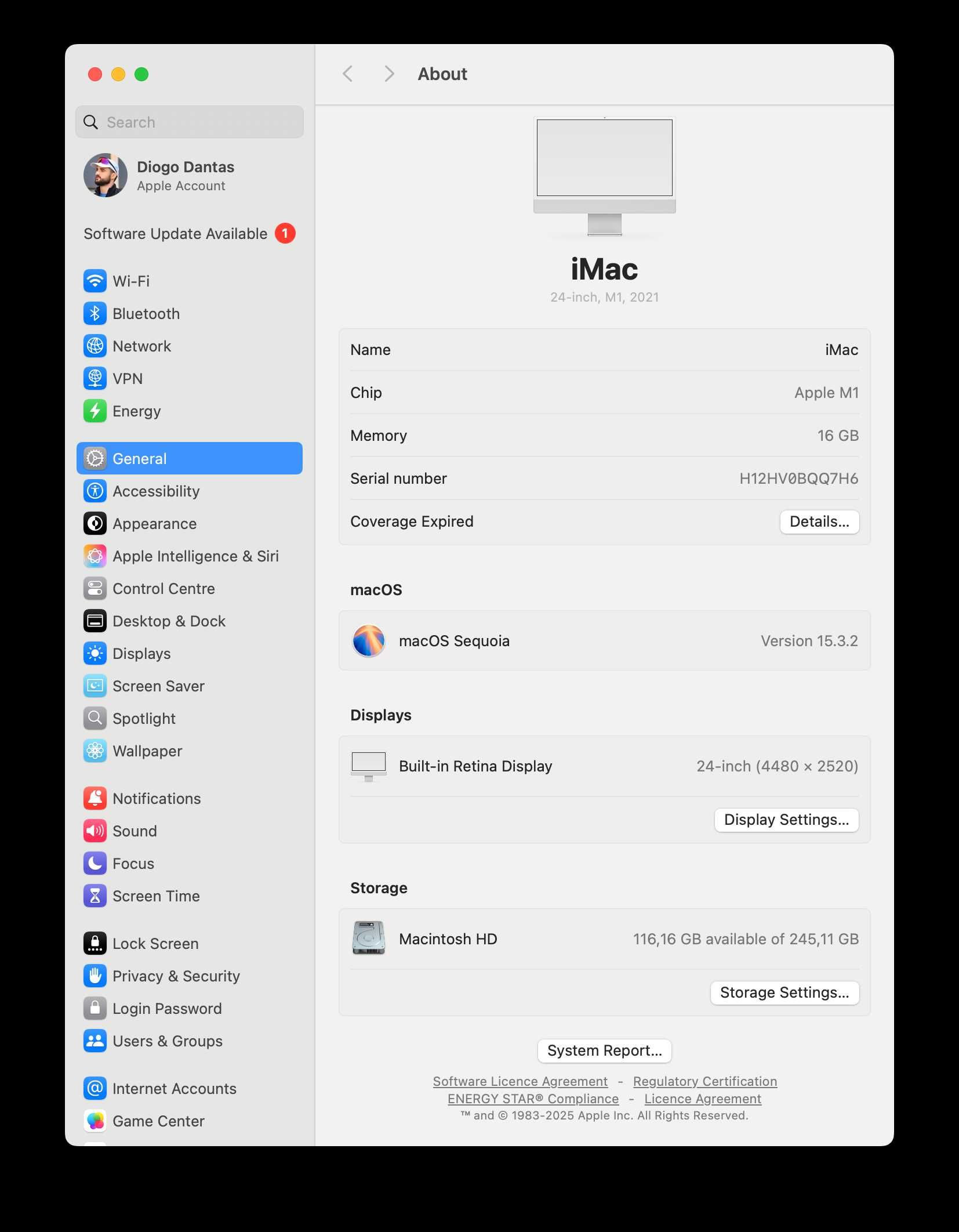 Apple iMac M1 24" 16GB/256GB como NOVO
