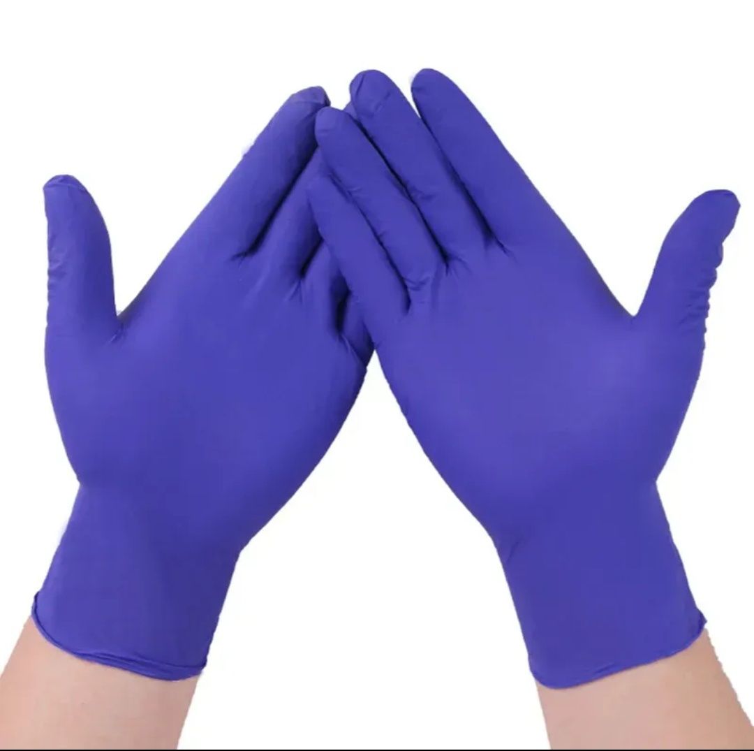 Rękawiczki nitrylowe niebieskie 100szt 10 opakowań