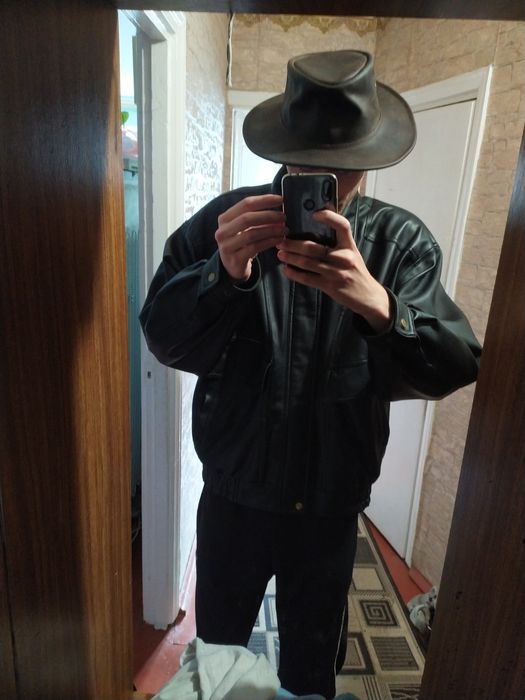 Шляпа ковбойська шкіряна Army Tex, шкіра буйвола 56CM