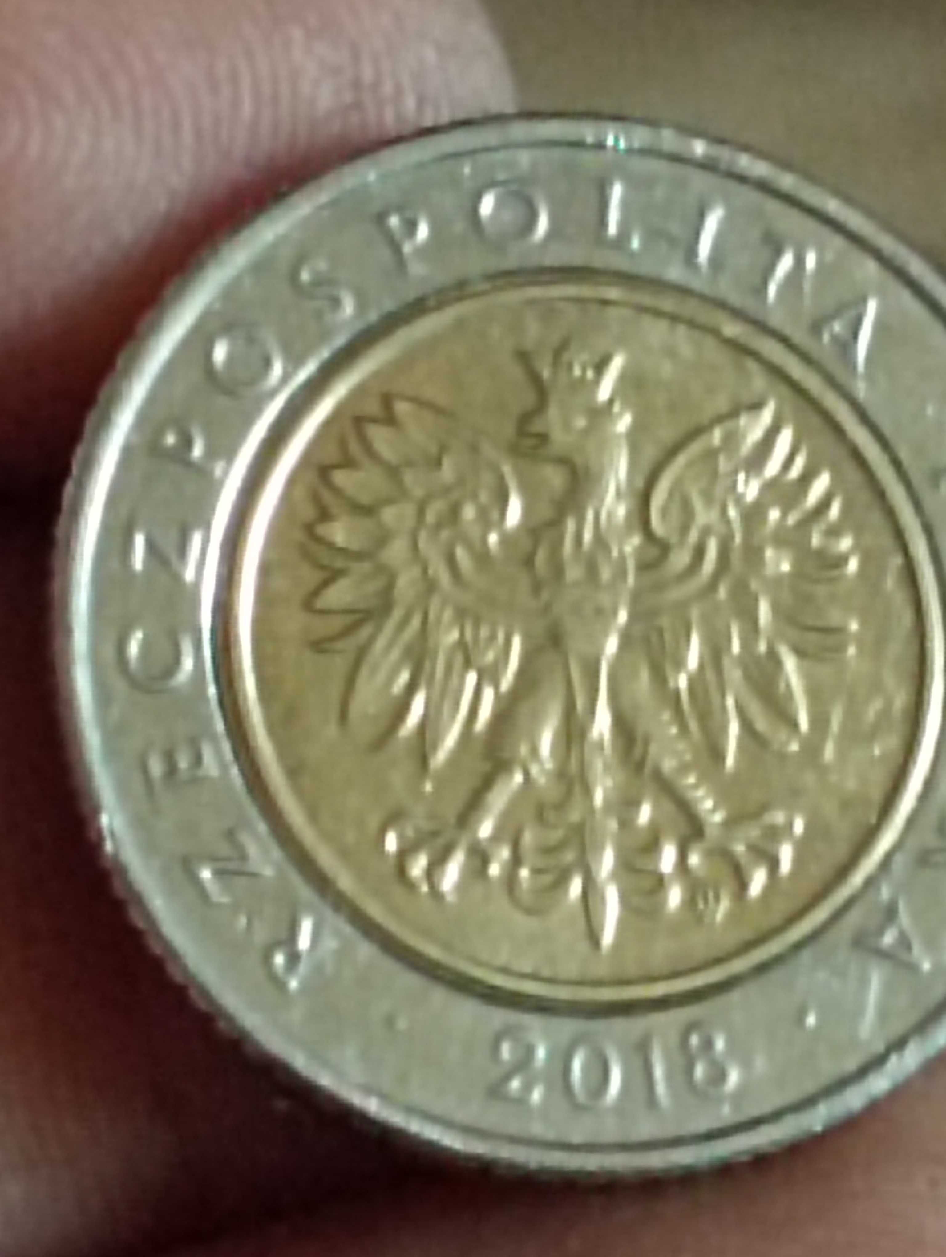 Sprzedam monete 5 zloty 2018 r