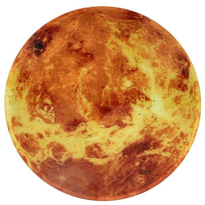 Zegar Ścienny Planeta Mars Z Wyświetlaczem Led 32 Cm Pomarańczowy