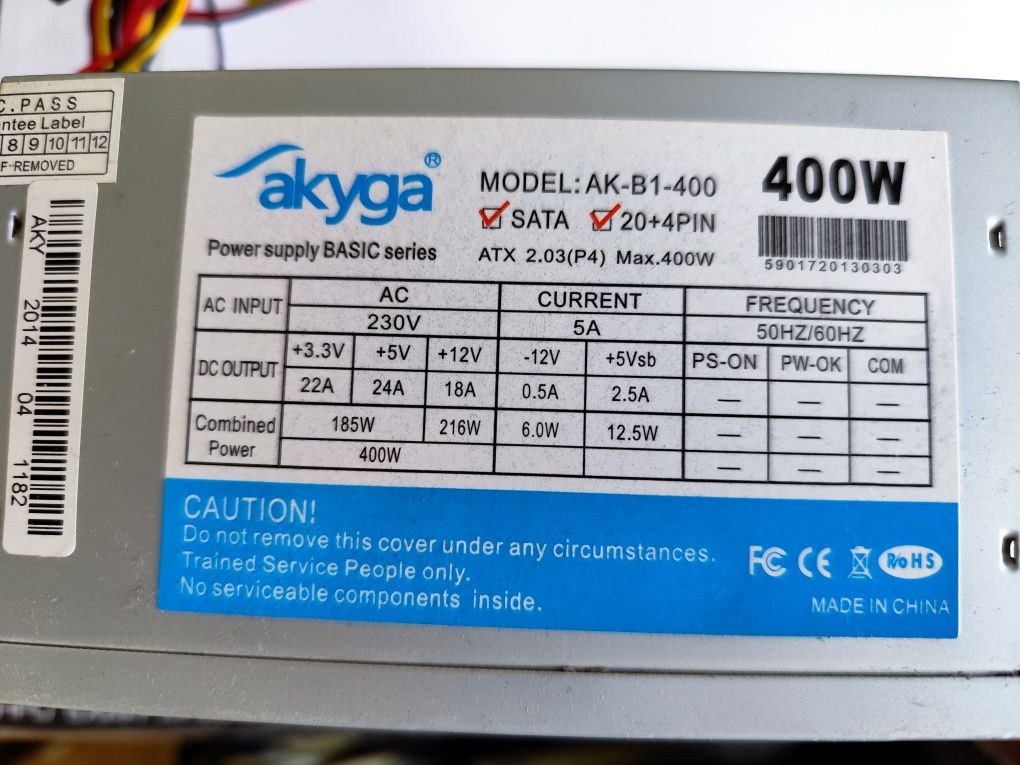 Zasilacz Akyga 400W