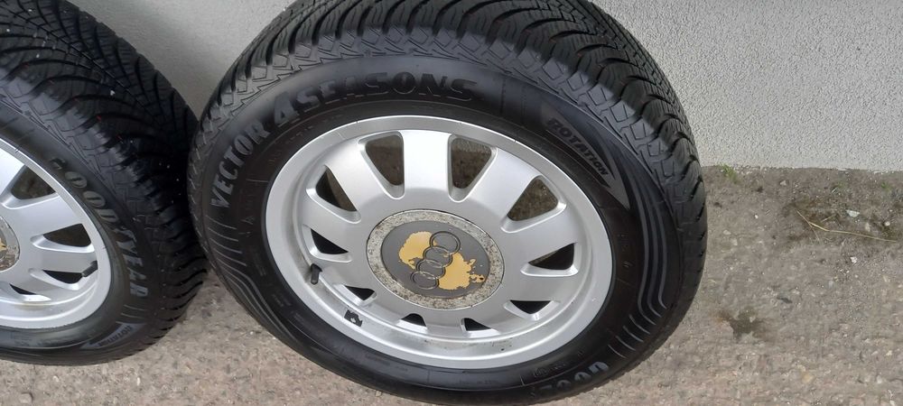 Felgi aluminiowe koła opony wielosezon Audi A4 B5 A6 C5 5X112 15"kpl