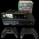 Xbox One, com Kinect, 2 Comandos e vários jogos.