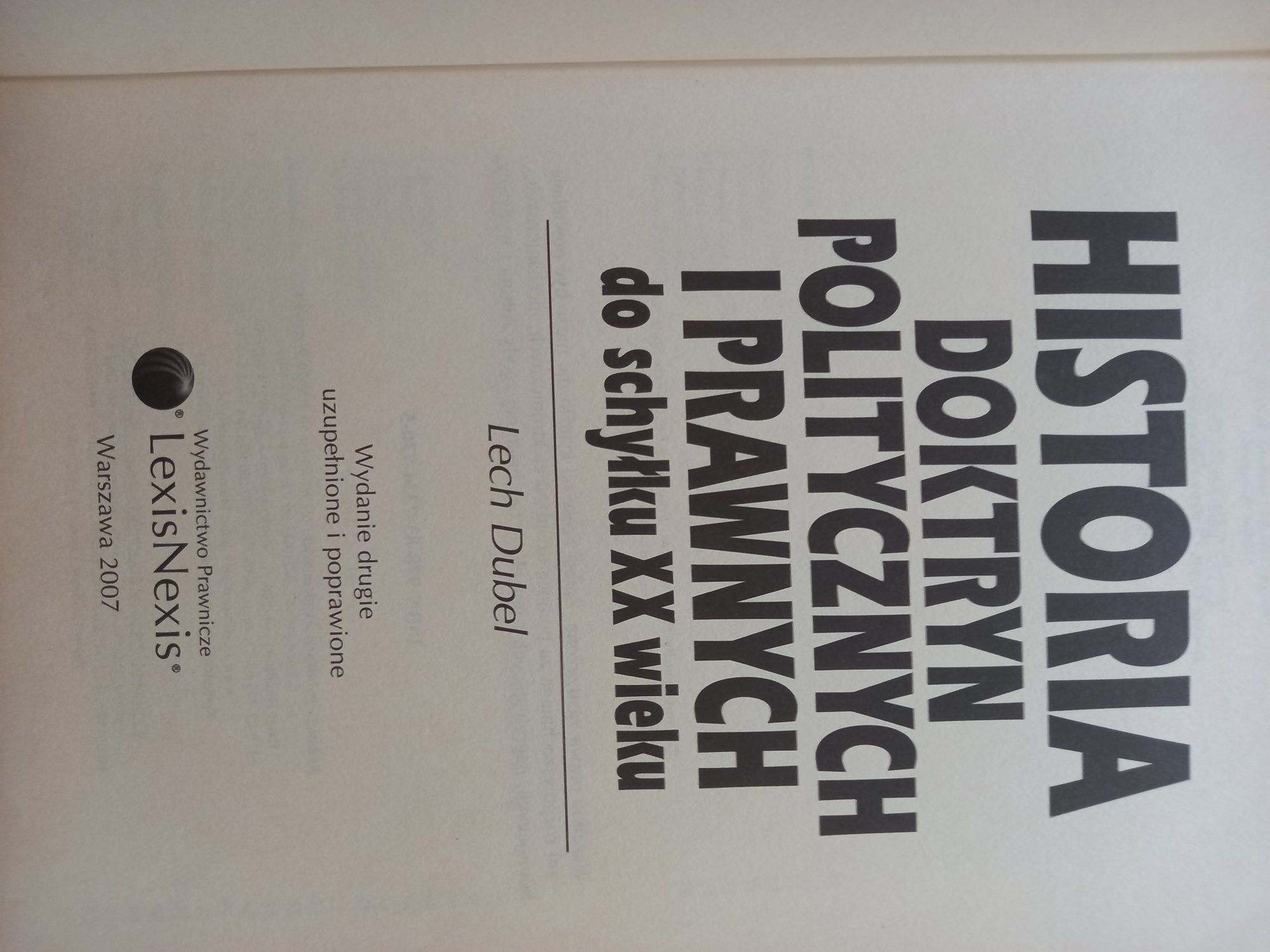Historia doktryn politycznych i prawnych do schyłku XX wieku