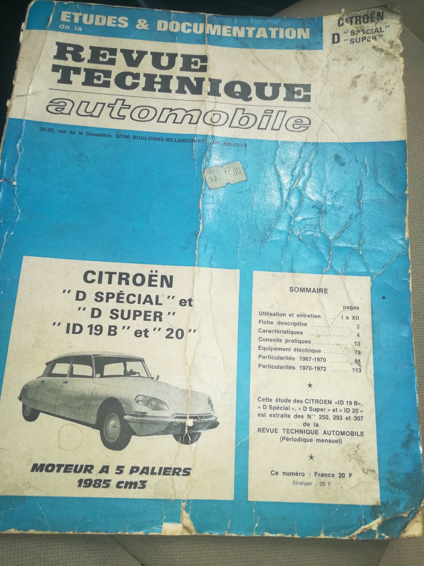 Livro técnico e mecânica Citroën (boca de sapo)