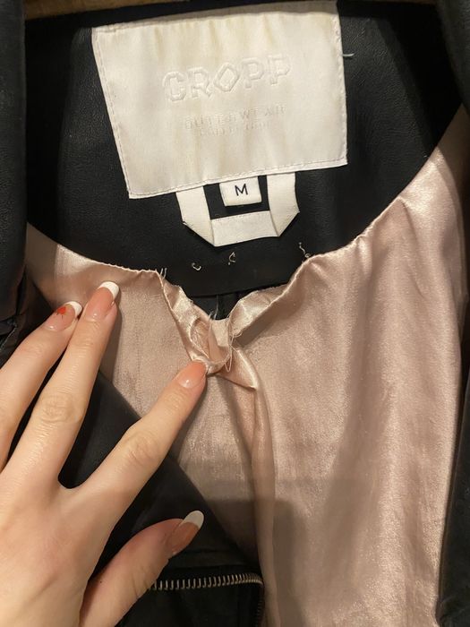 Kurtka ramoneska Cropp biker jacket skórzana