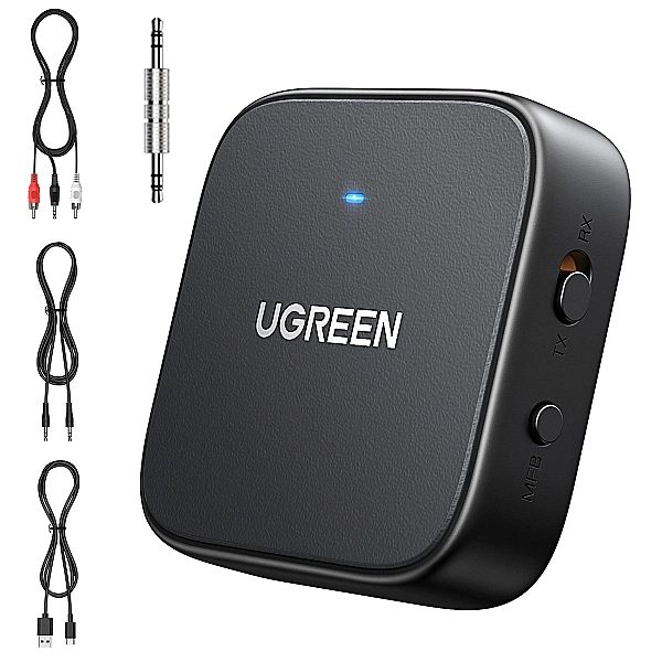 Nadajnik / odbiornik Ugreen CM667, 35223 audio Bluetooth 5.2 - czarny