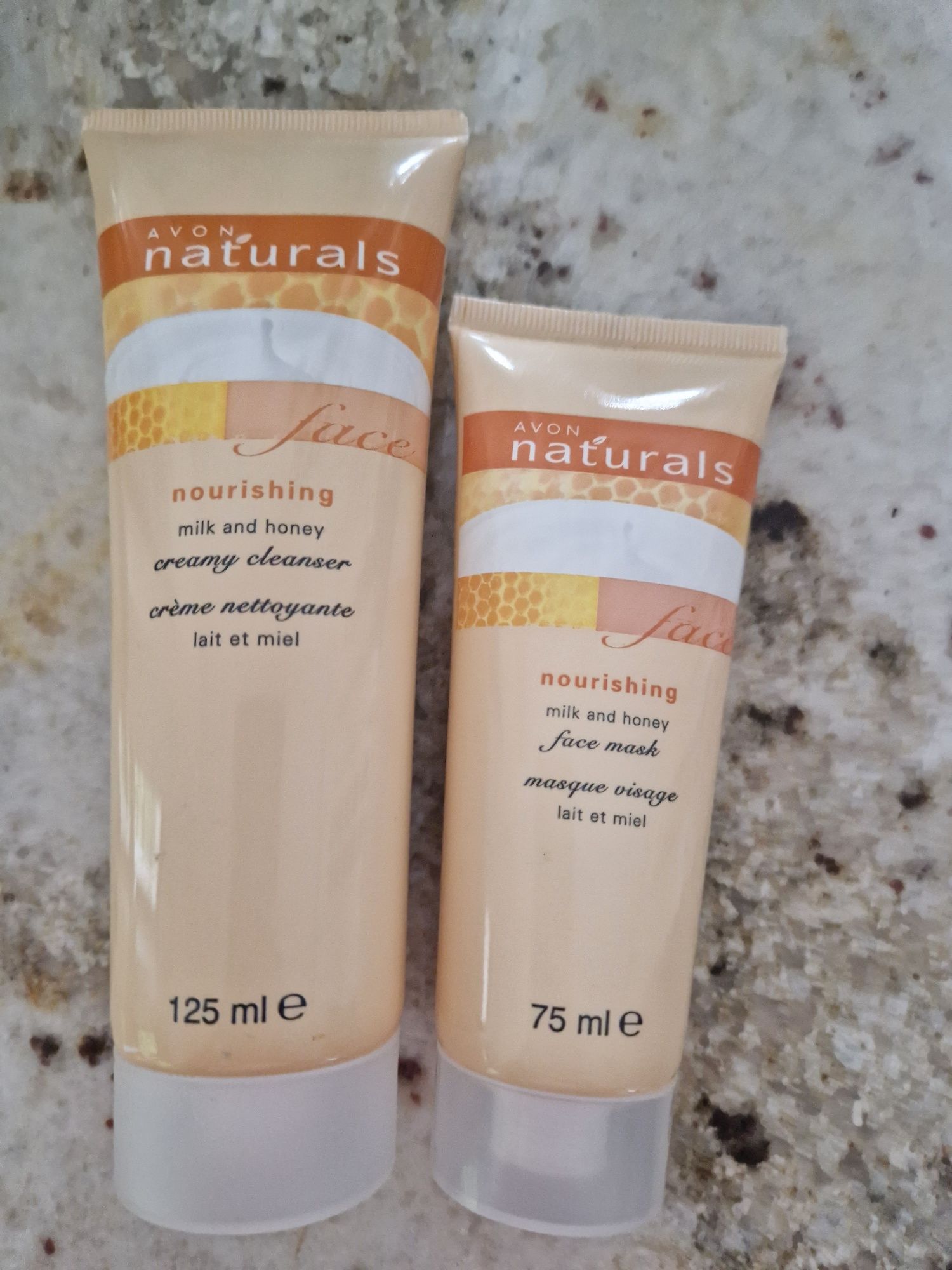 Avon zestaw naturals miódi mleko maseczka i żel do twarzy