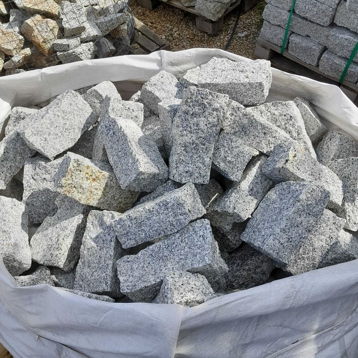 Kostka Granitowa Szara 8/11 cm - kamień naturalny do ogrodu