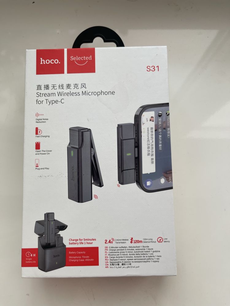 Микрофон петличный Hoco S31
