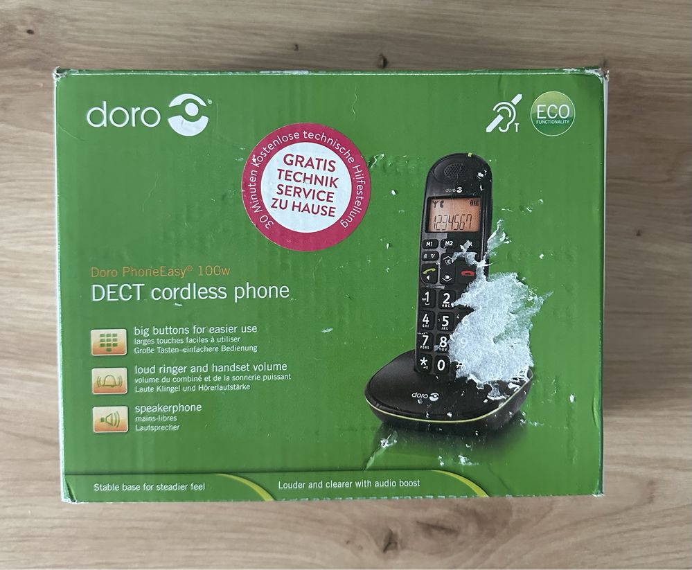 Doro PhoneEasy 100W Cordless Phone telefon stacjonarny