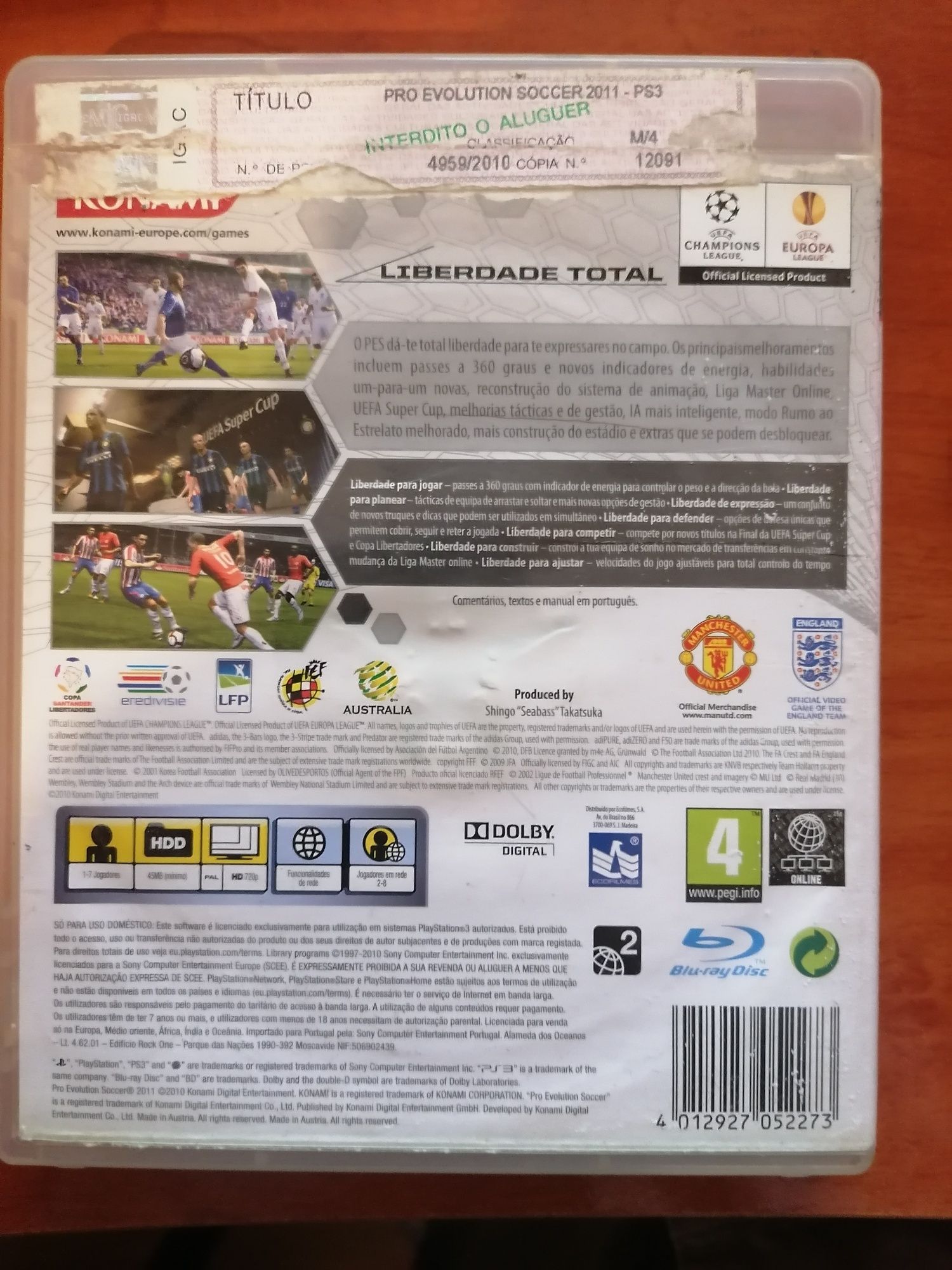 Pro Evolution Soccer 2011 para PS3