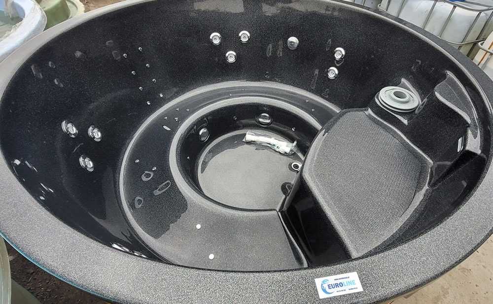 Balia 225cm GRANITCOAT Gorąca Beczka Hot Tub Hydromasaż PREMIUM