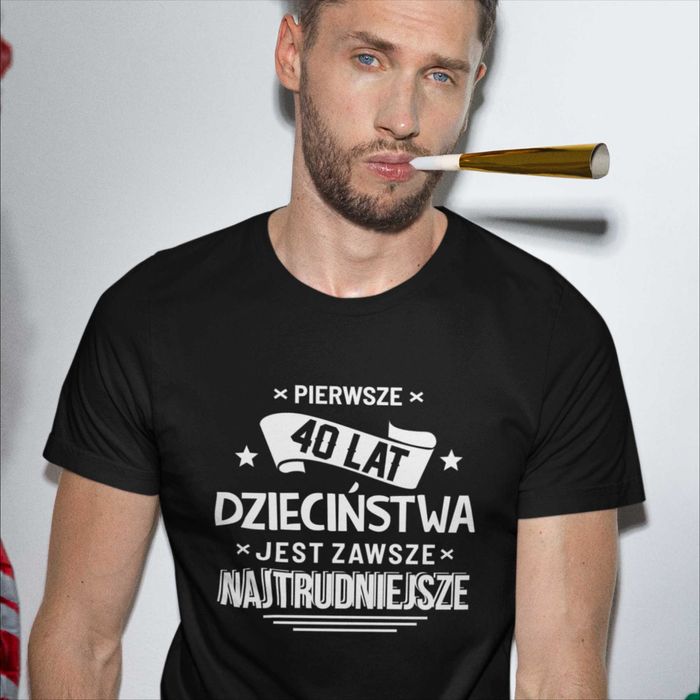 Koszulka na 40 urodziny - męska - różne wzory - wysyłka w 24h S-XXL