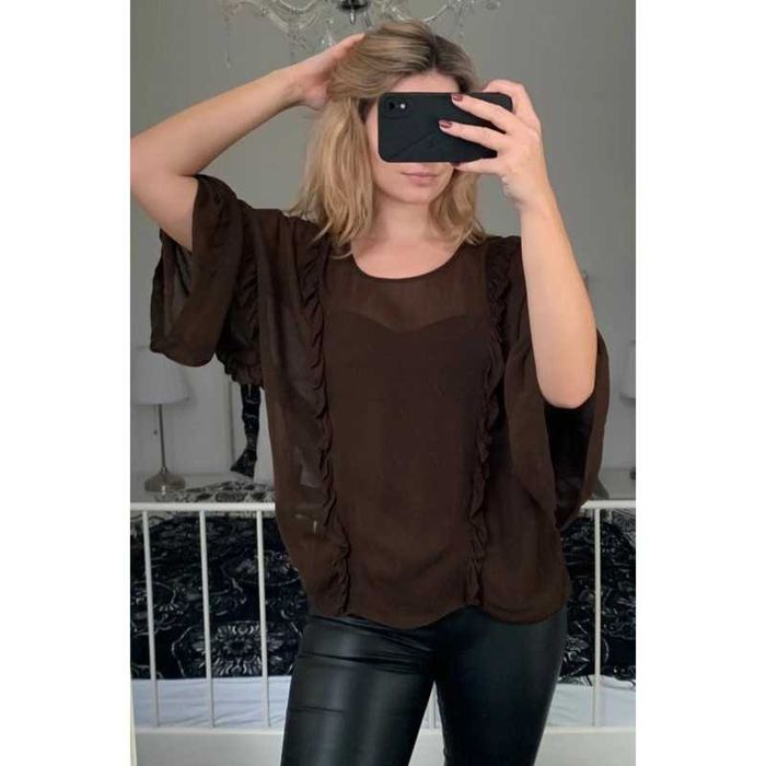 ByTiMo półtransparentna bluzka top oversize z wiskozy