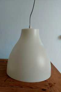 Duża lampa wisząca biała plastikowa nowa