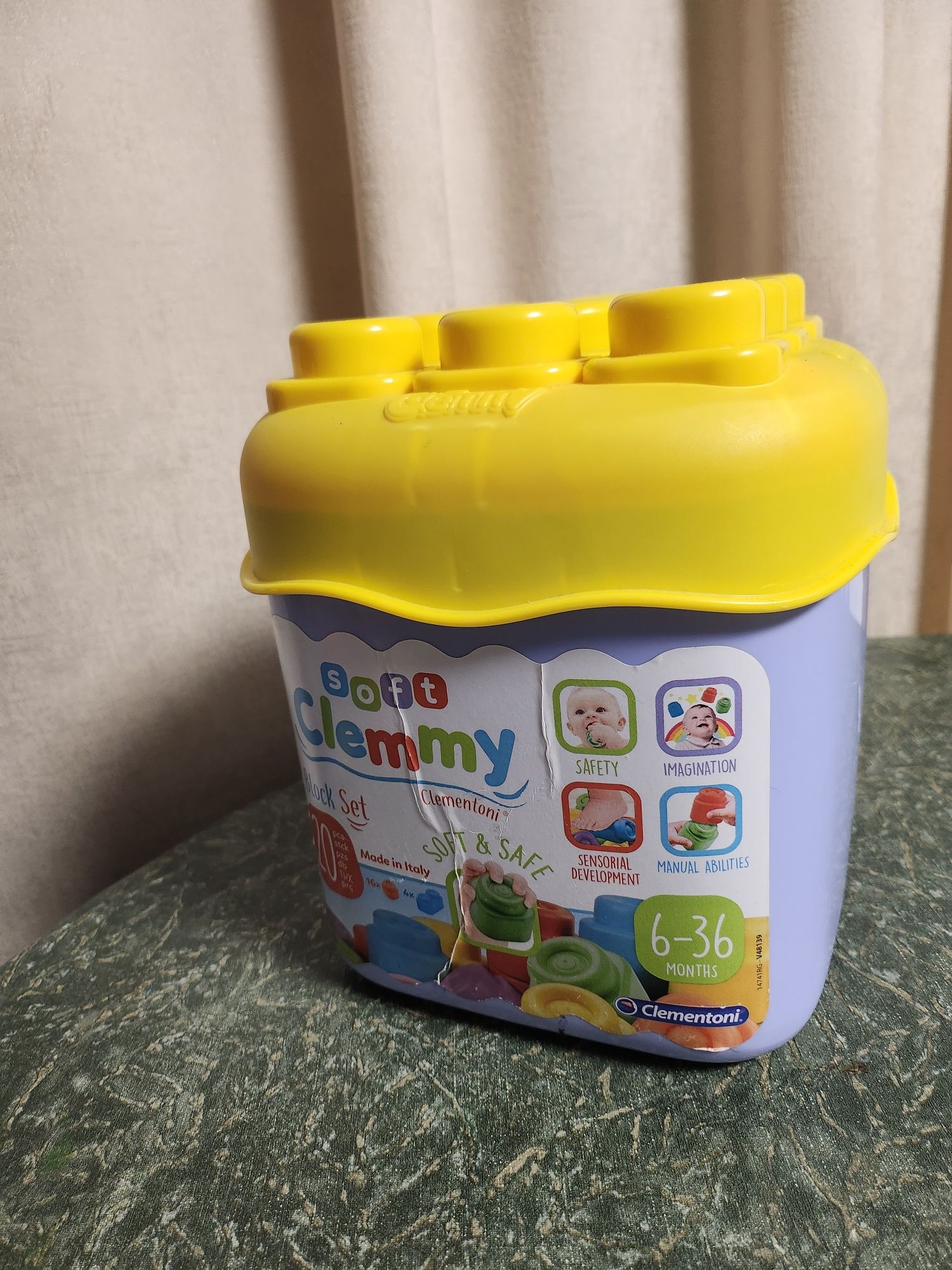 Soft Clemmy Clementoni miękkie klocki kubełek