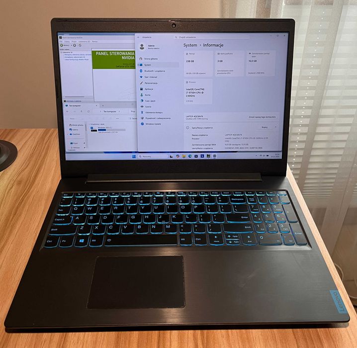 Laptop Lenovo IdeaPad L340-15RH Gaminig / i7 / 16GB / GTX / Win11