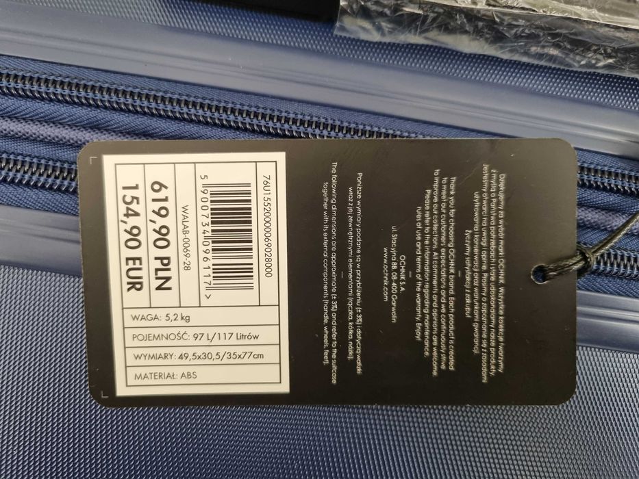 Zestaw walizek Walizki OCHNIK Nowe 3szt.