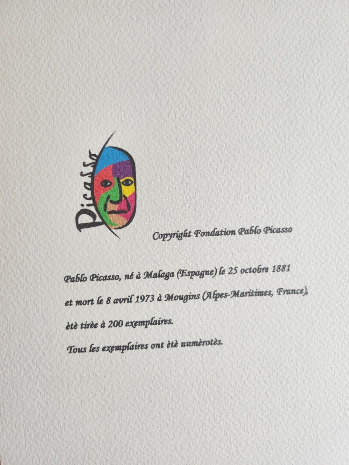 Litografia Pablo Picasso