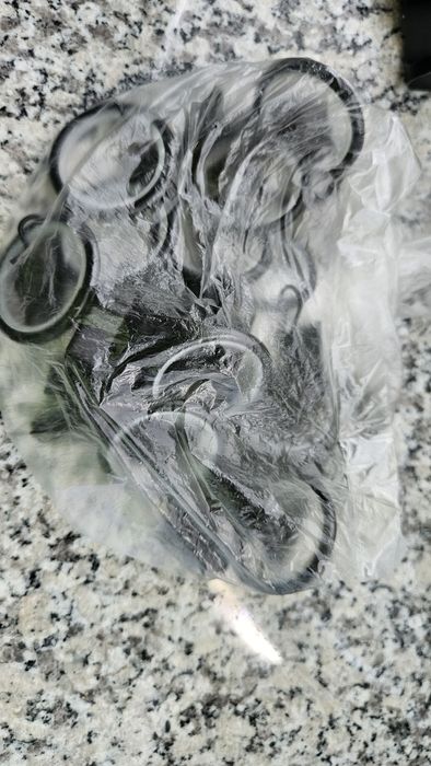 Czarny podwójny karnisz 200 cm