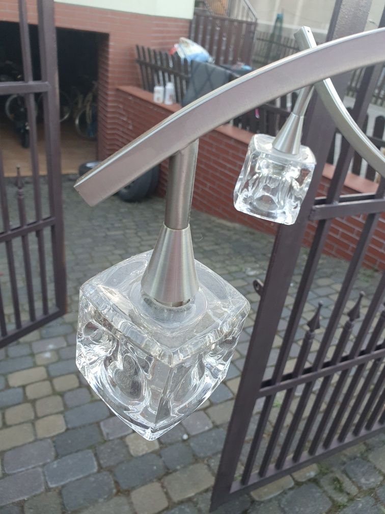 Lampa wisząca Żyrandol inox 8 punktów