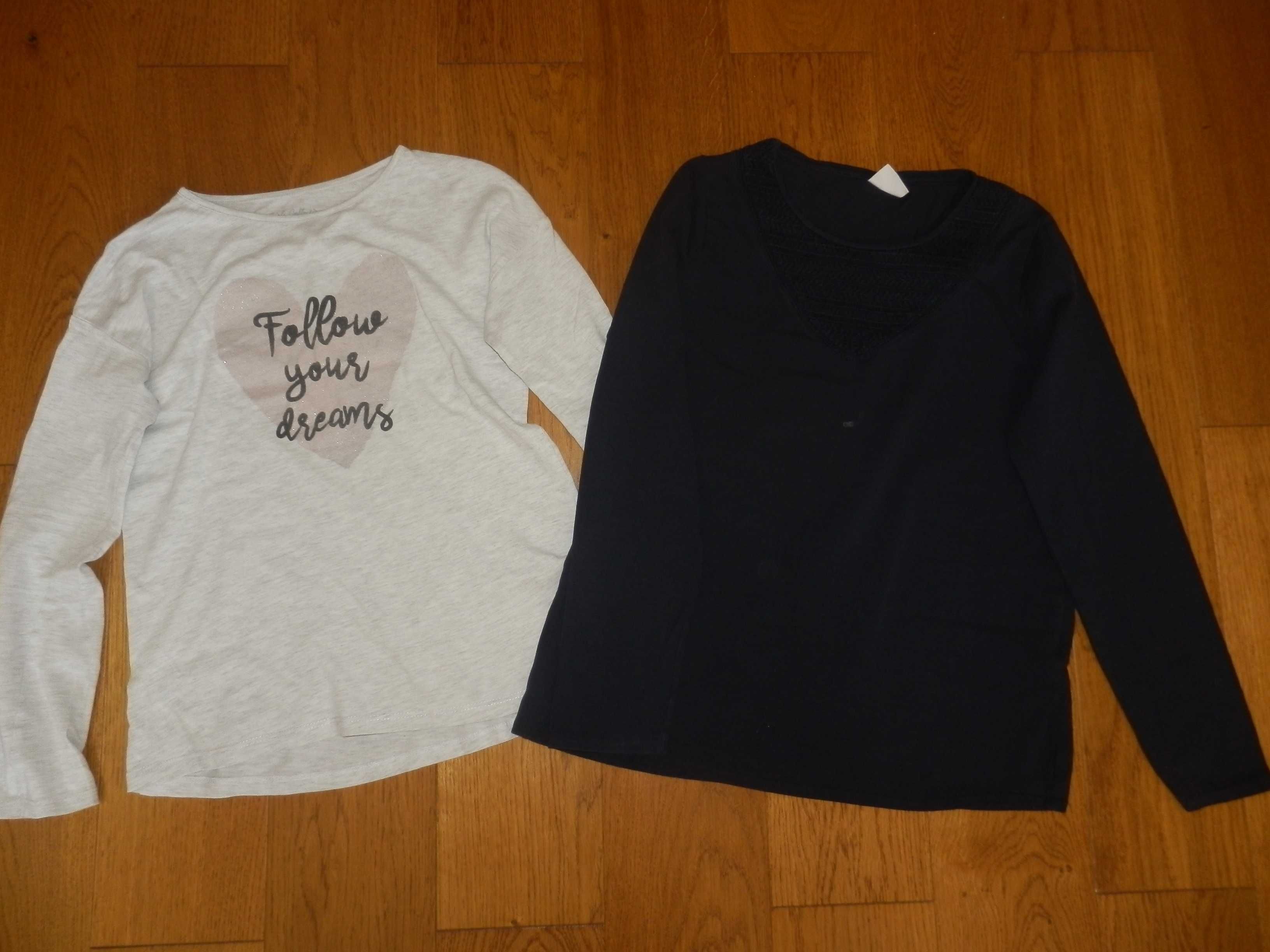 Ubrania dla dziewczynki rozm. 140 bluzy bluzki spodnie