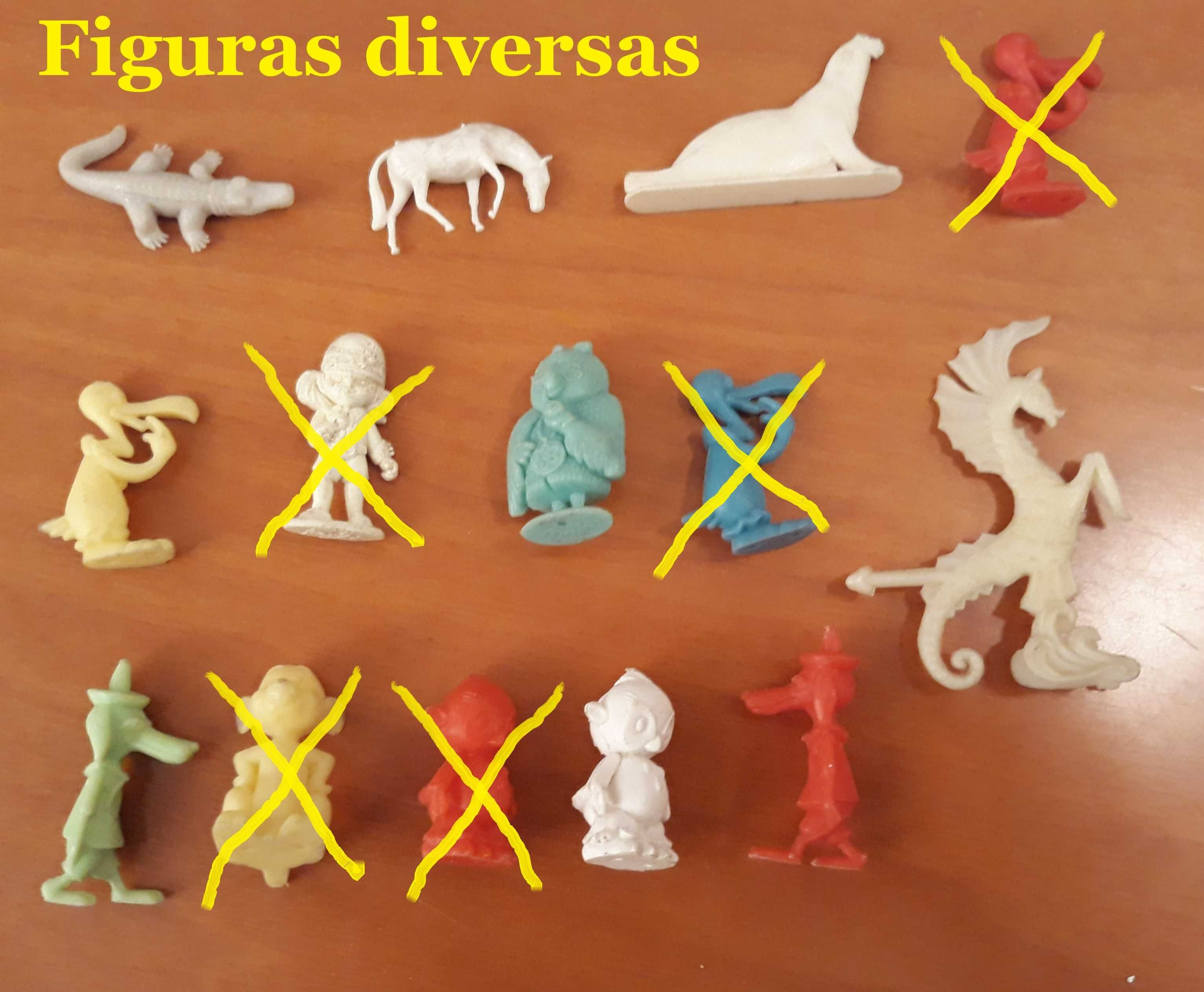 Figuras monocromáticas Olá, Rajá e outras