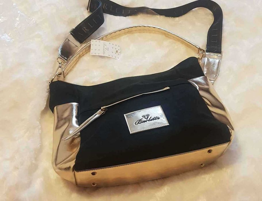 Torebka złoto-czarna Barletta