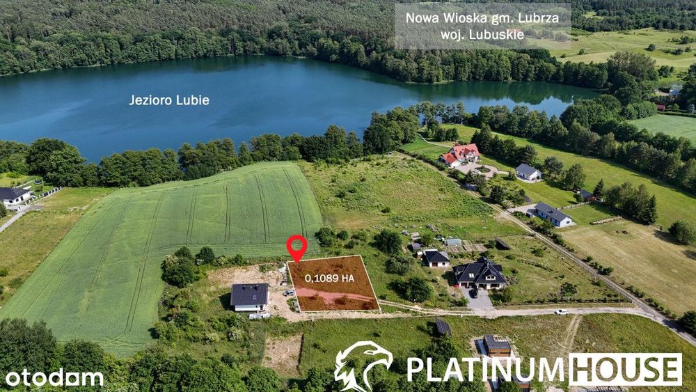 Działka nad jeziorem z WZ | gm. Lubrza |  1 089 m²