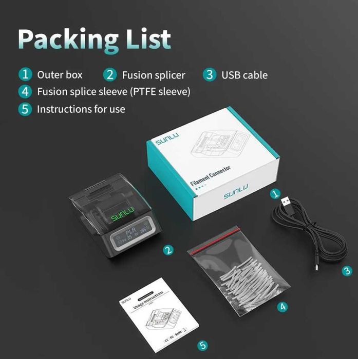 Зрощувач нитки філаменту SUNLU Filament Connector FC01