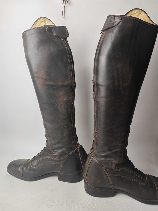 Oficerki Felix Buhler brązowe skórzane rozmiar 39 stan dostateczny