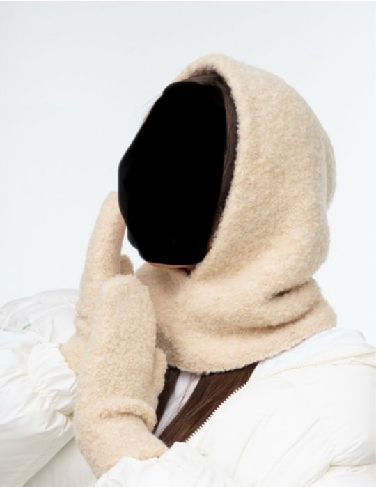 Подвійний теплий капор, новий