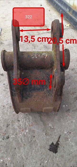 Łyżka do koparki 27cm fi 35mm minikoparka fi35 mm mini koparka