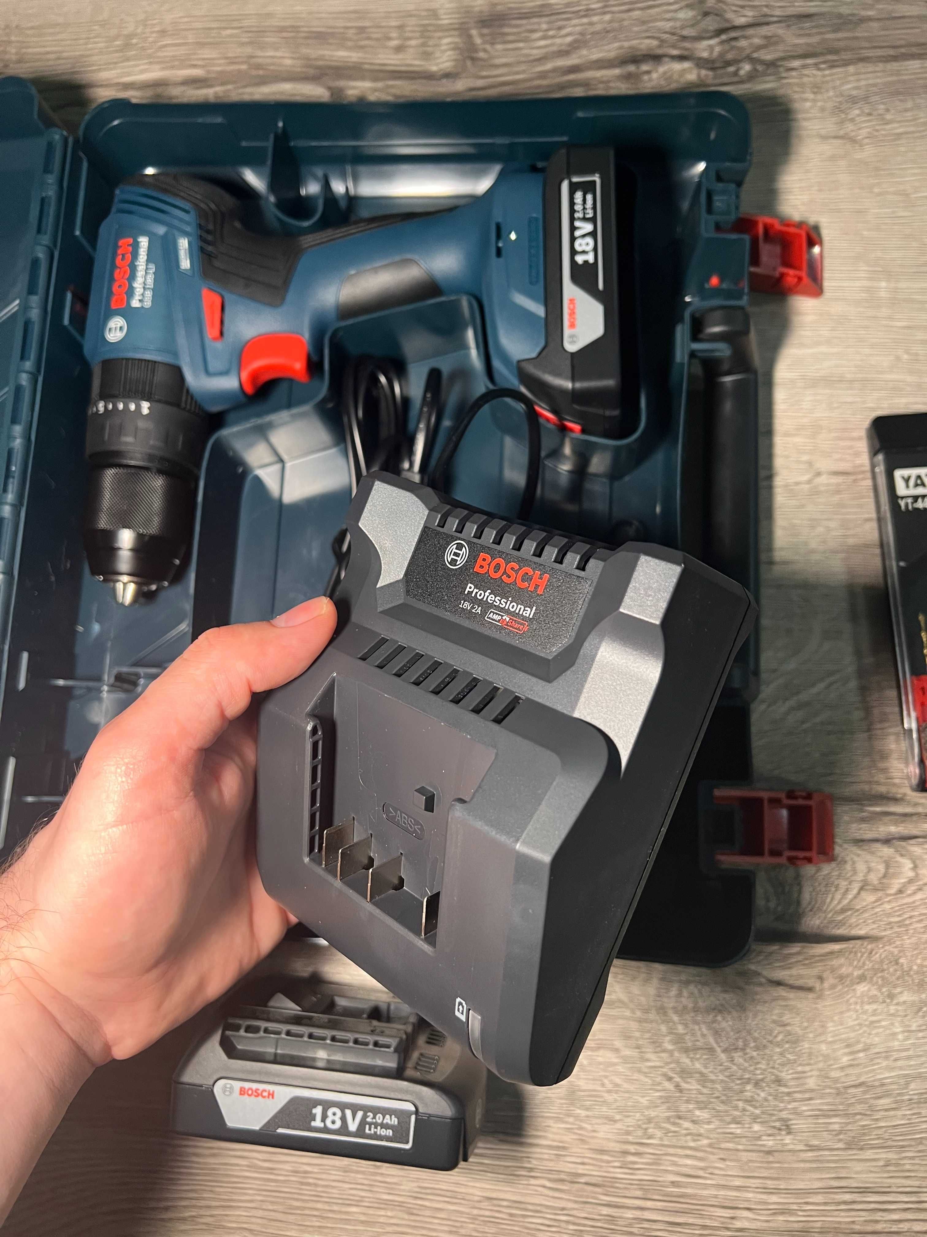 Бесщеточная ударная дрель шуруповерт Bosch Professional GSB 185 -li