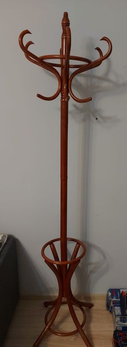 Wieszak stojący dębowy