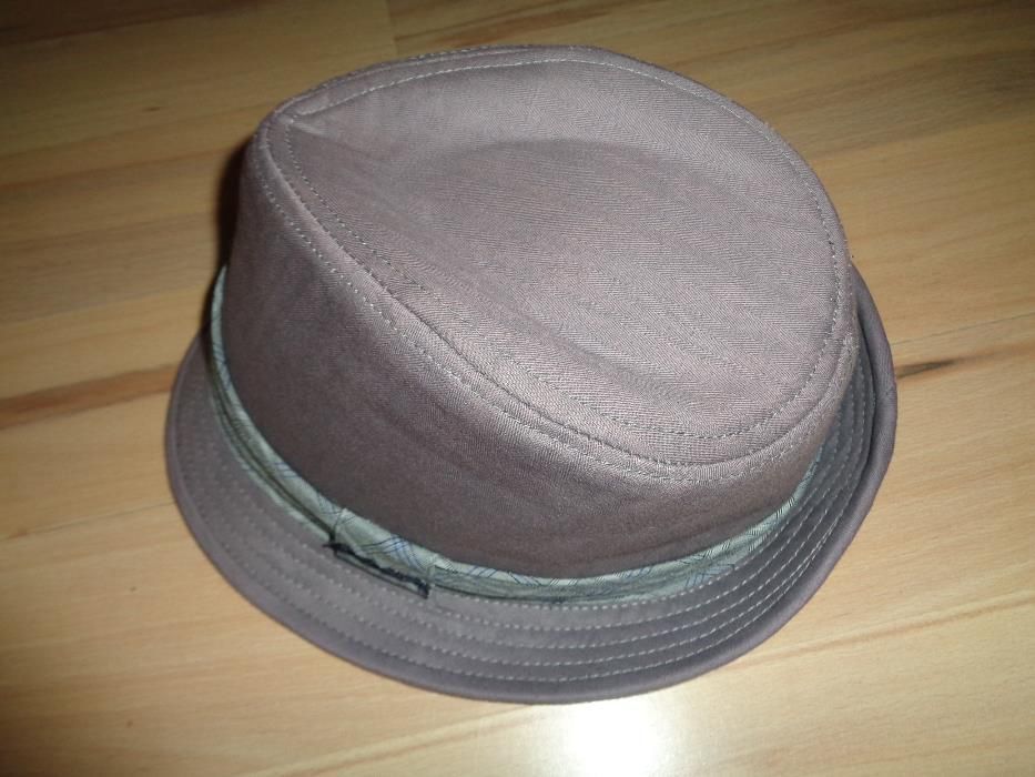 okazja CALVIN KLEIN modny szary oryginalny kapelusz Fedora j. nowy S/M