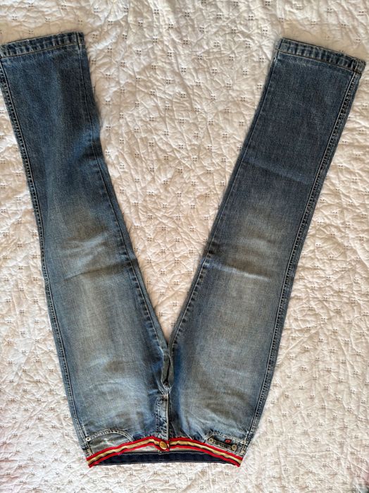 calças de ganga vintage lion of porches